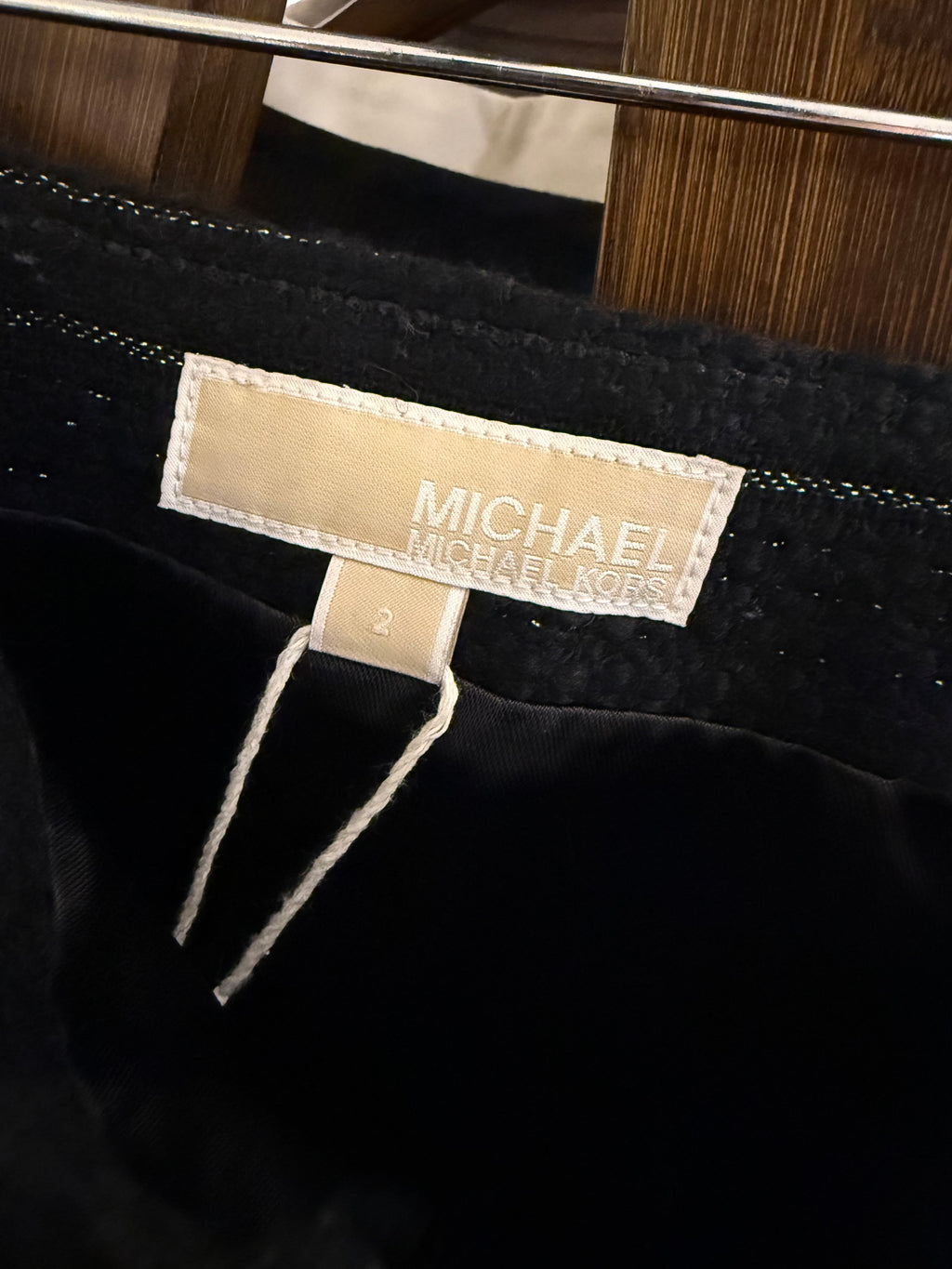 Michael Kors Black Striped Tweed Mini Skirt – Preloved Chic Designer Skirt | Heirora