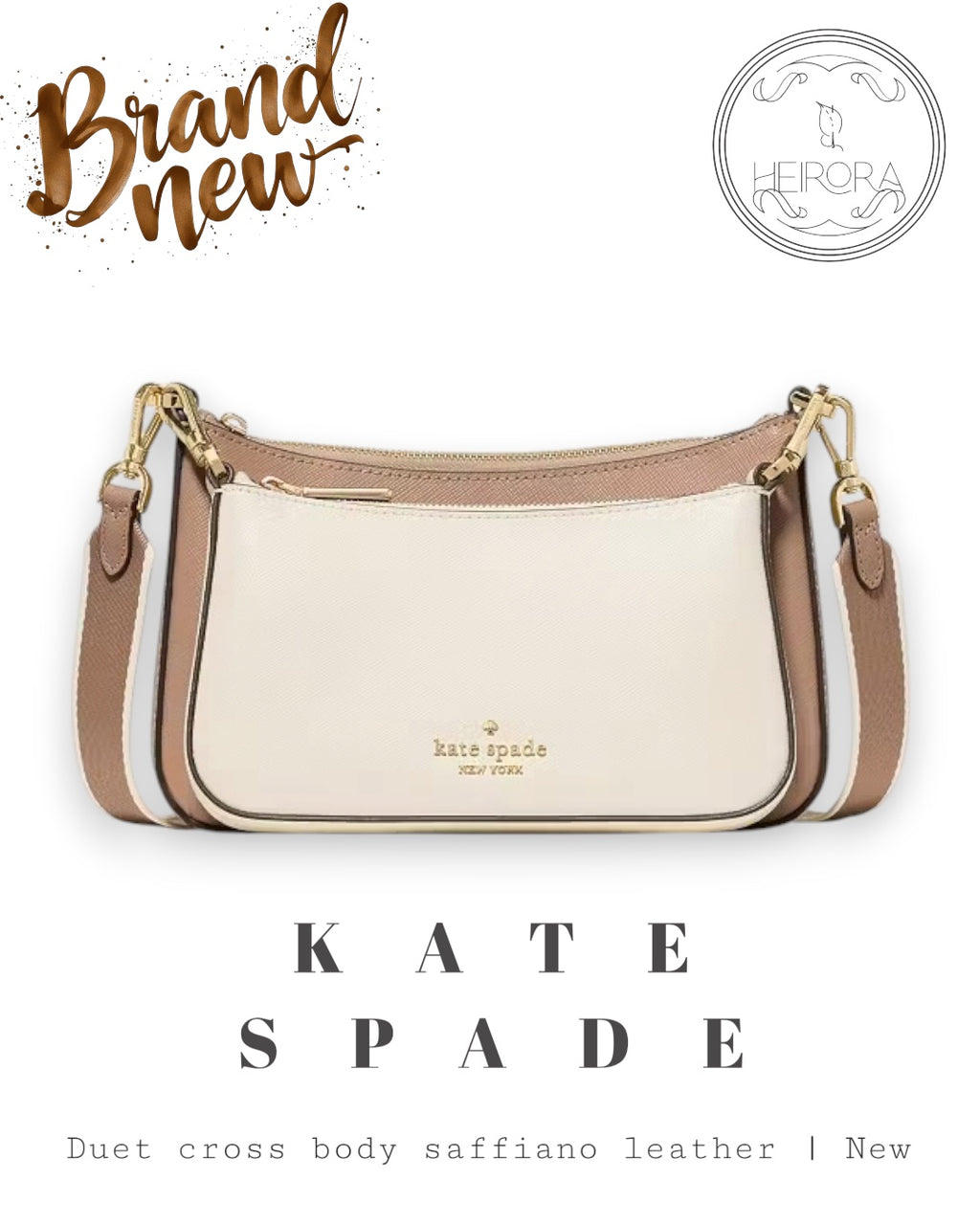 Kate Spade Duo / Duet Crossbody Bag - Brand new Leather Convertible Bag | Heirora