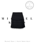 Michael Kors Black Striped Tweed Mini Skirt – Preloved Chic Designer Skirt | Heirora
