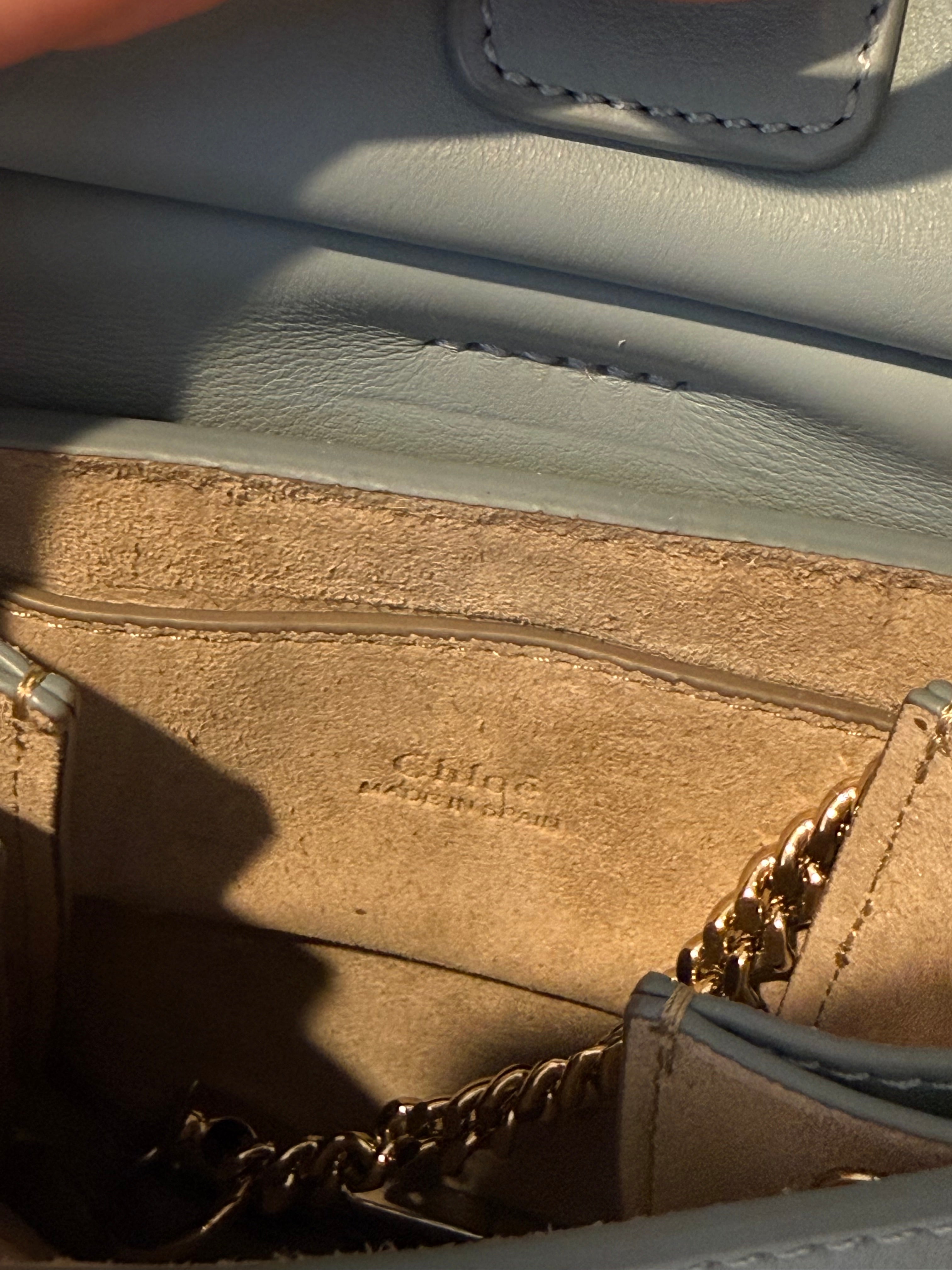 Chloé Faye Small Bracelet Bag in Mint Blue | Preloved designer bag