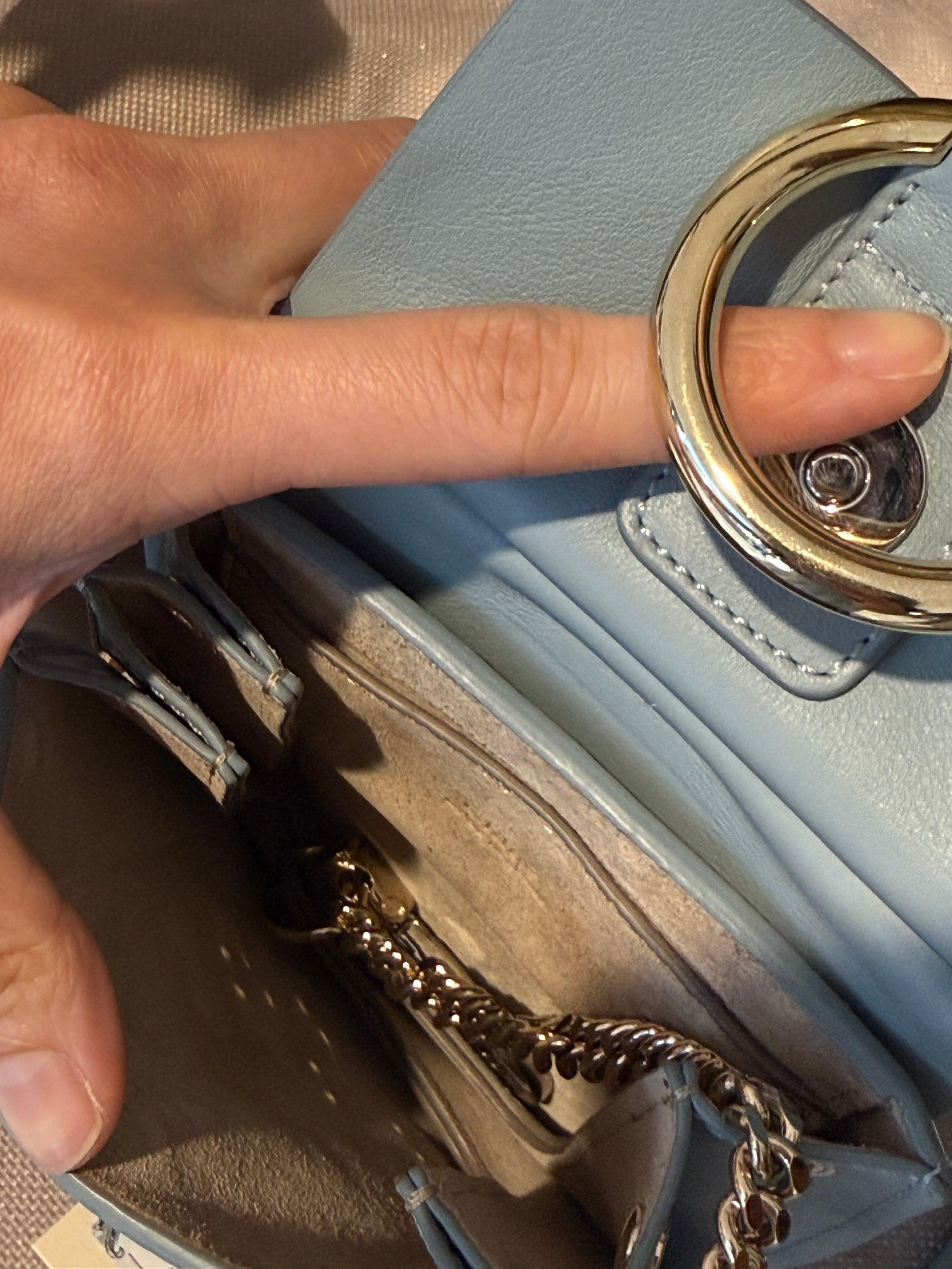 Chloé Faye Small Bracelet Bag in Mint Blue | Preloved designer bag