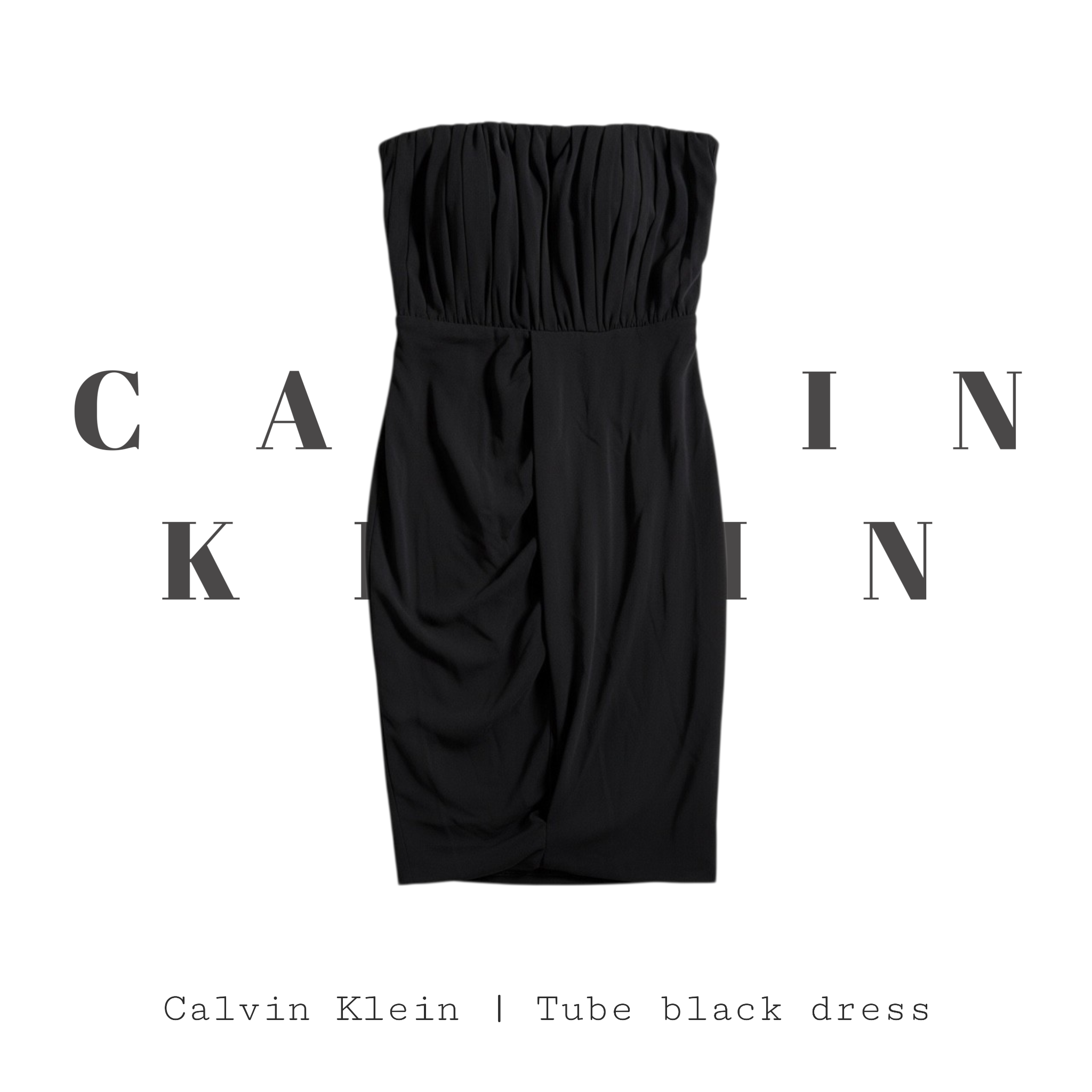 Calvin Klein 黑色平口短裙 | 二手