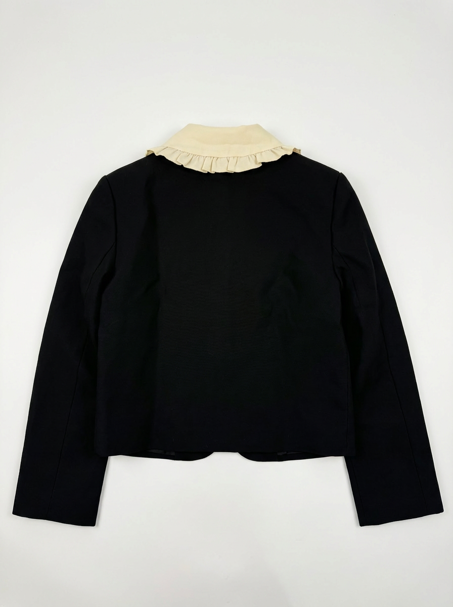 Gucci black jacket white collar | Preloved
