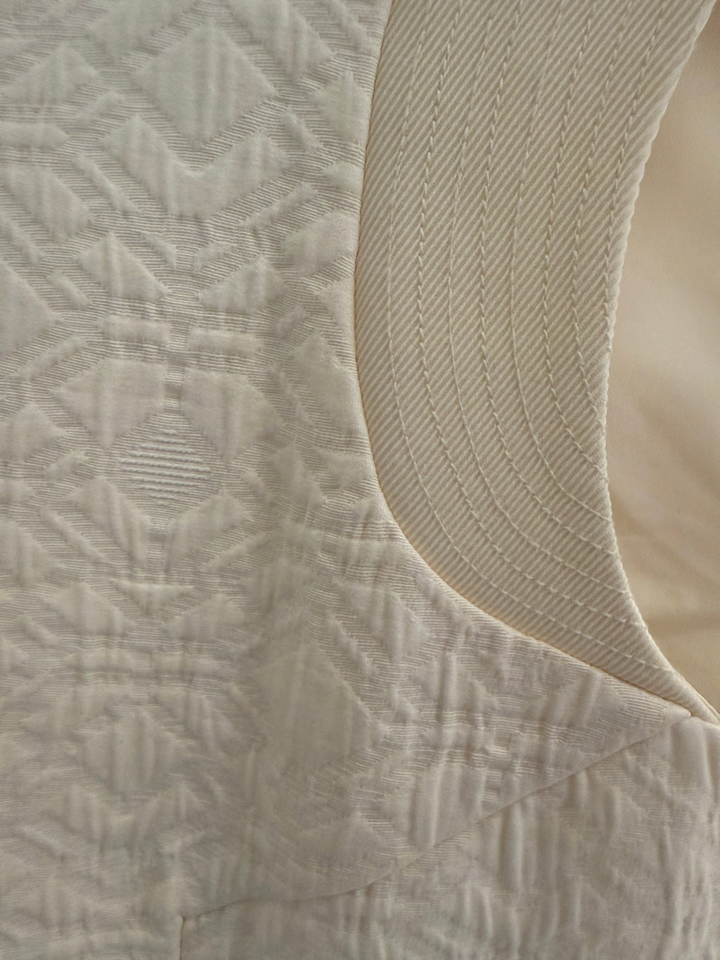 J.Crew Ivory Jacquard Textured Zip-Pocket Sleeveless Shift Dress - Size S | Preloved Heirora