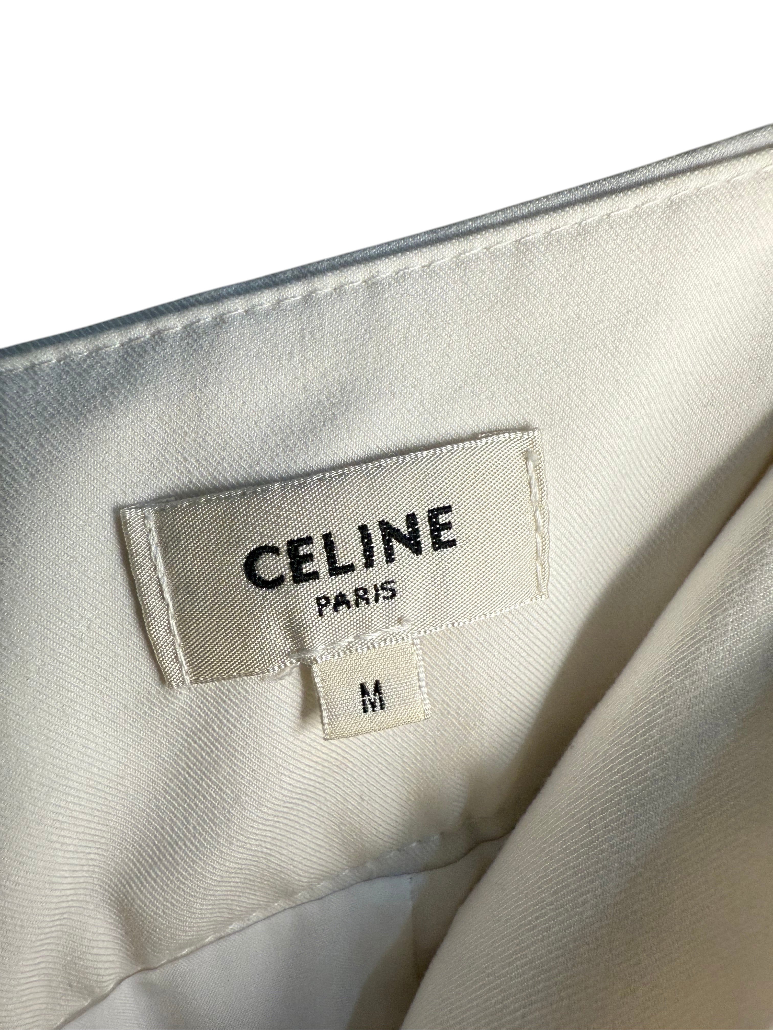 Celine pleated white skirt | Preloved