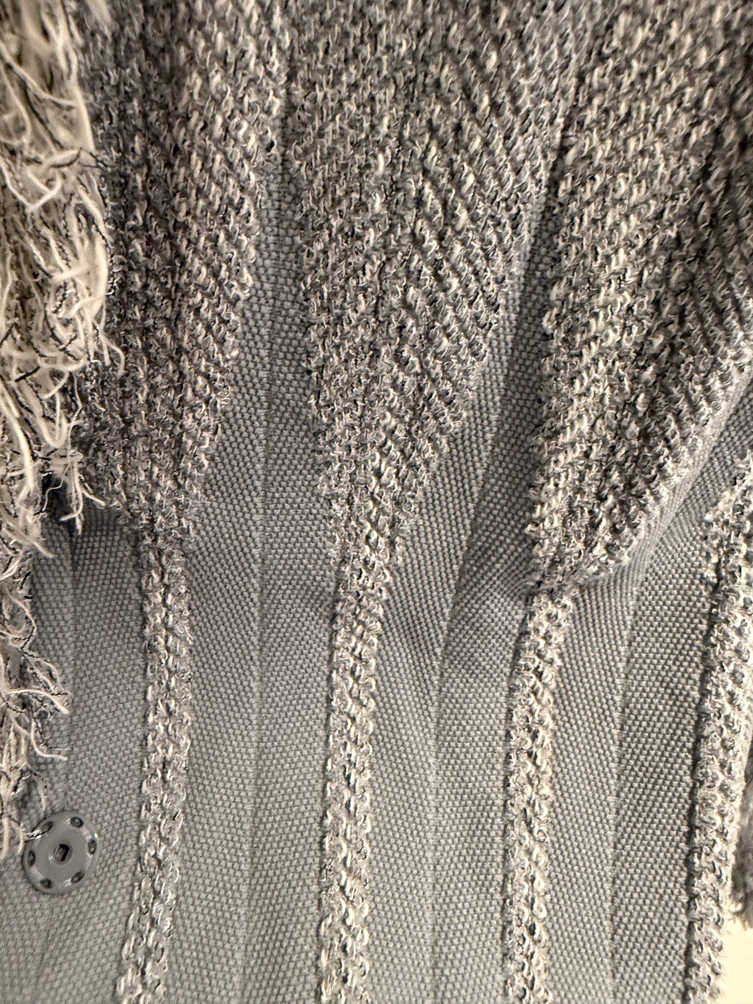 Emporio Armani Fringe-Trim Knit Cardigan Jacket — Preloved Designer | Heirora