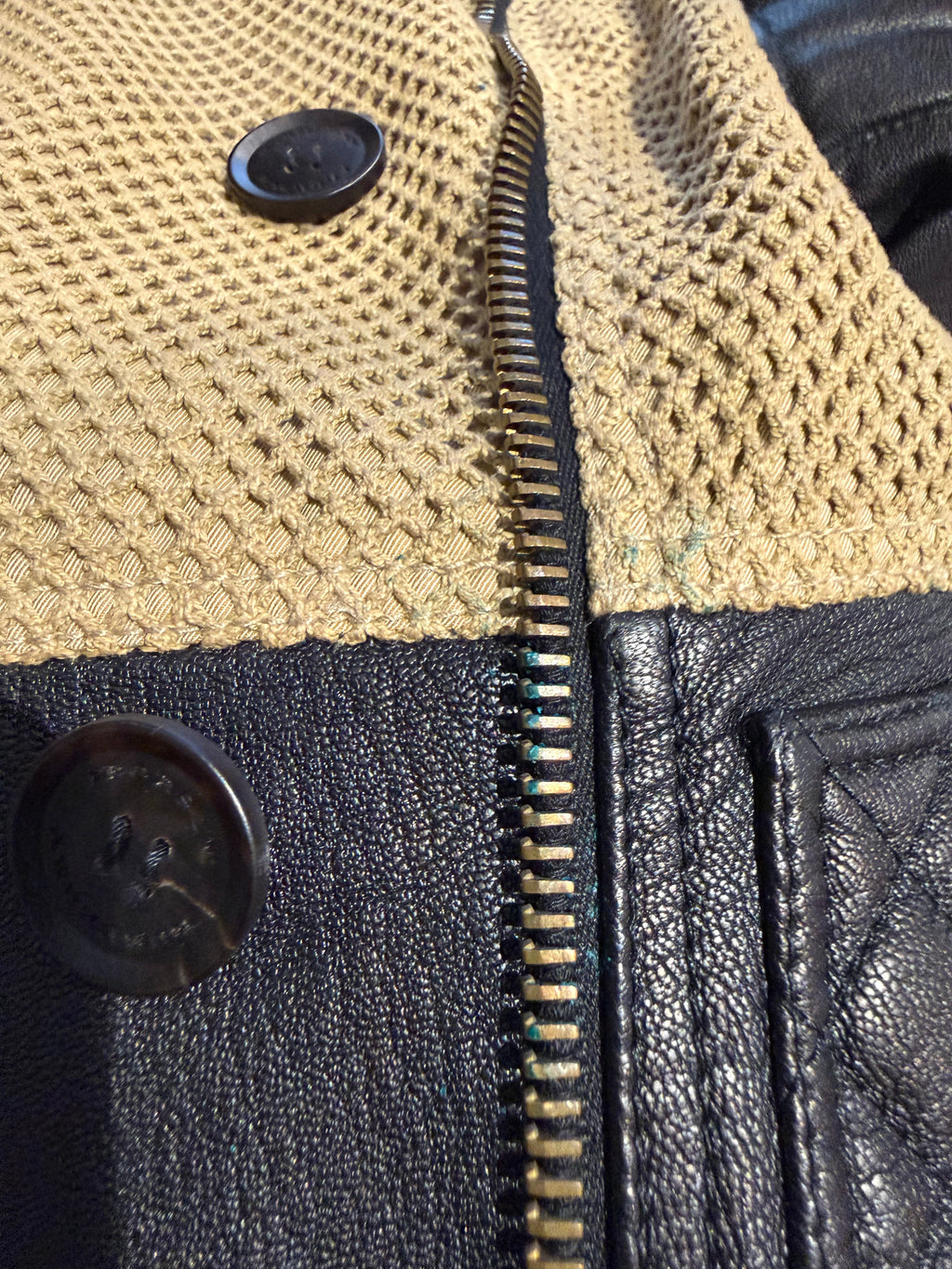 Burberry Mesh & Leather Moto Jacket — Preloved Designer | Heirora