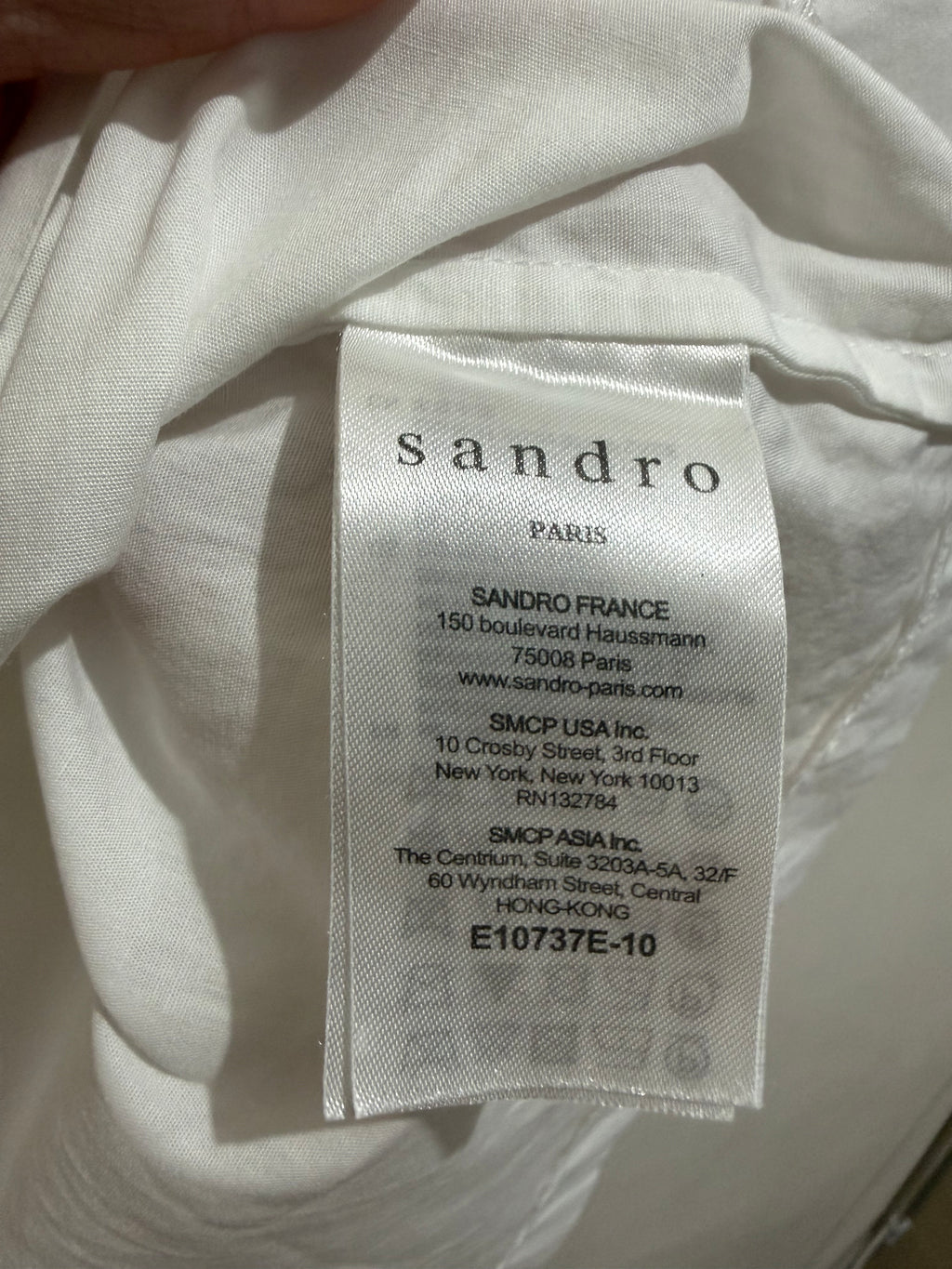 Sandro Paris 100% Cotton Sleeveless Top with Lace Trim – White, Size 2 | Preloved