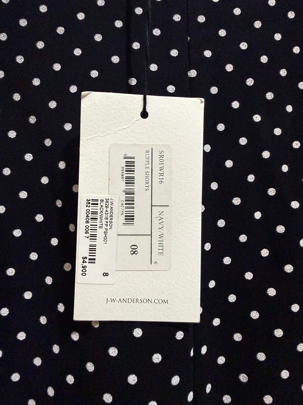 JW Anderson Polka Dot Fishtail Skirt – Navy & Cream, EU 36 | Brand New