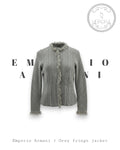 Emporio Armani Fringe-Trim Knit Cardigan Jacket — Preloved Designer | Heirora