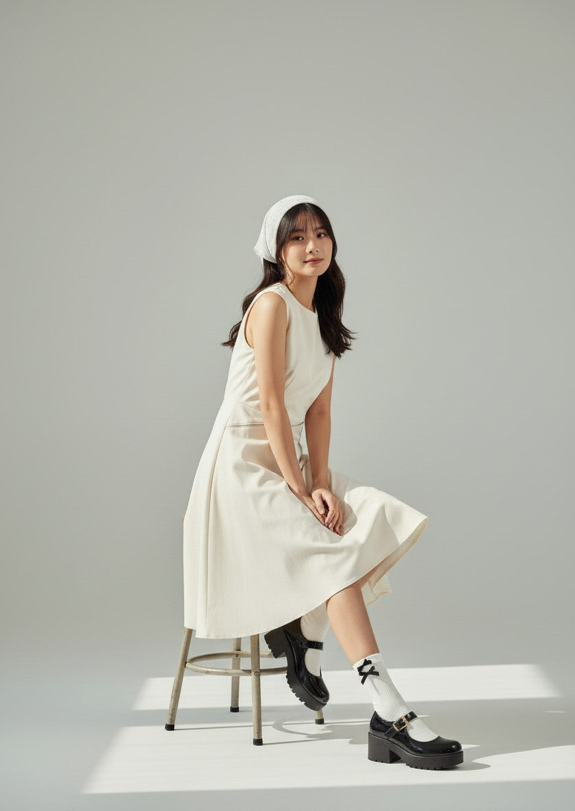 COS Beige Dress 2 way | Outlet