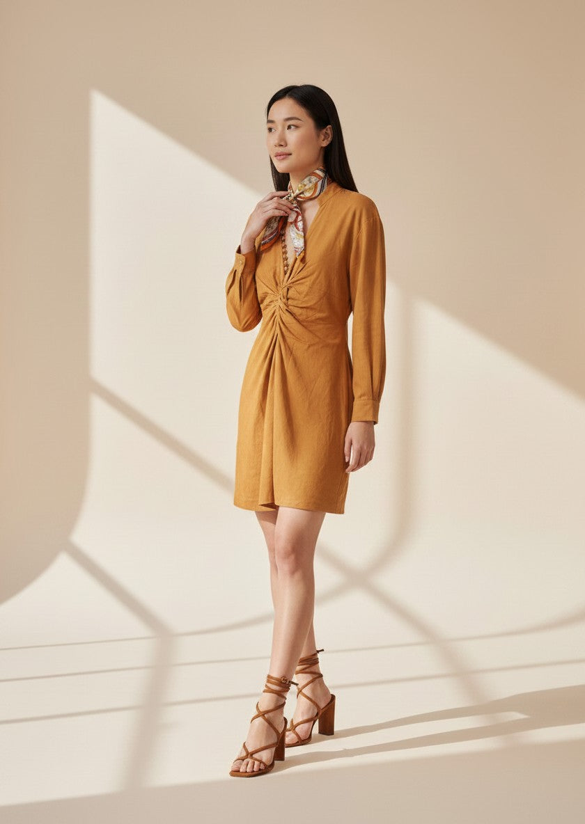 Sandro Mustard Dress | Preloved