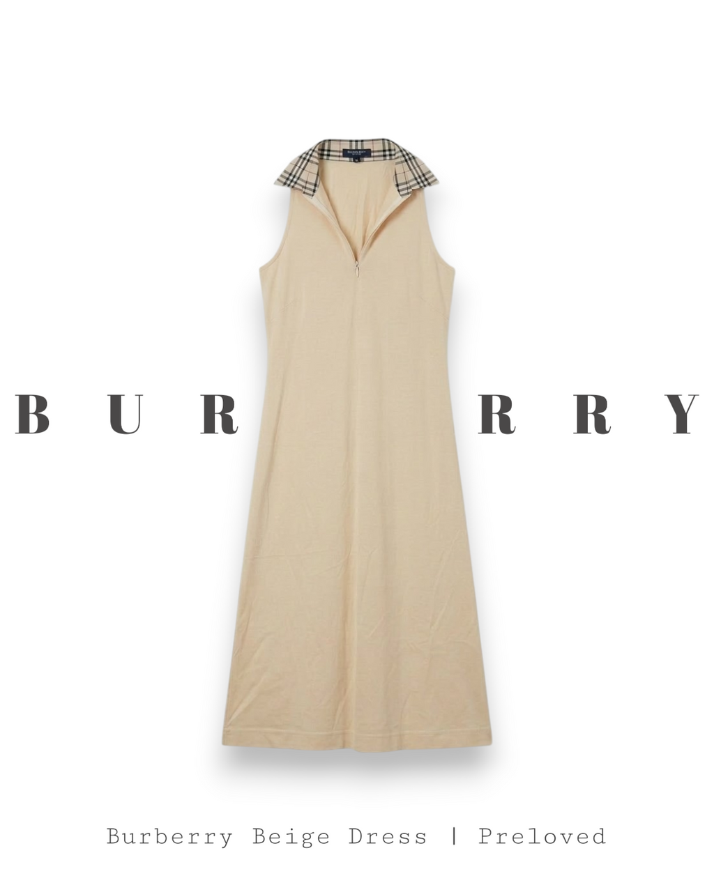 Burberry beige long dress | Preloved