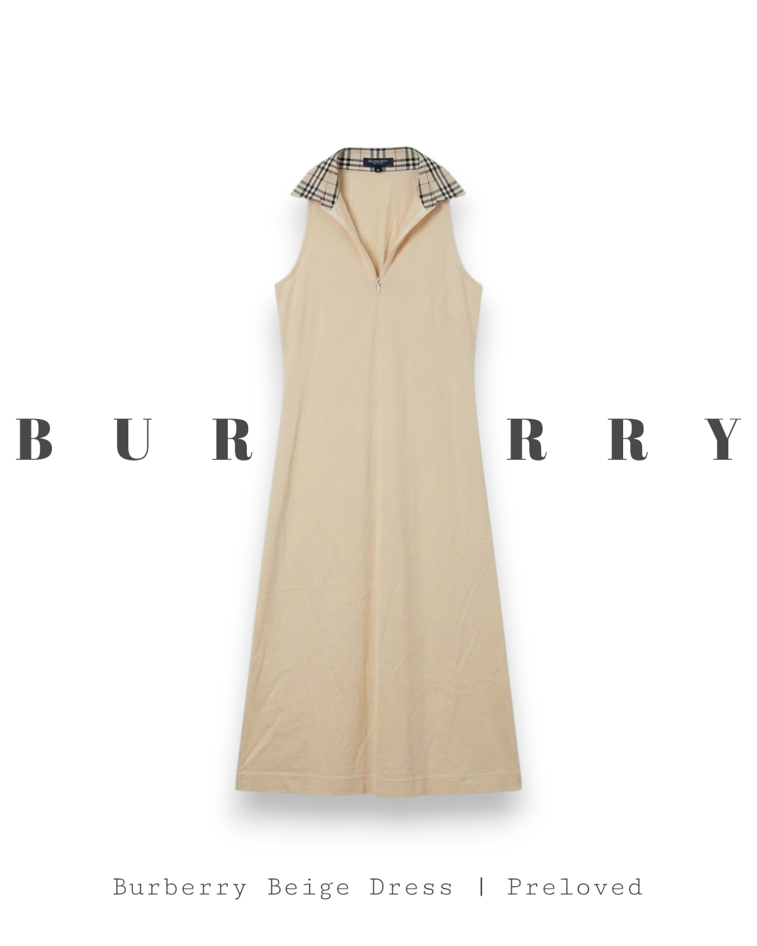 Burberry beige long dress | Preloved