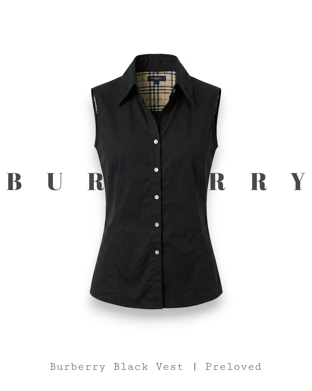 Burberry Black Vest | Preloved