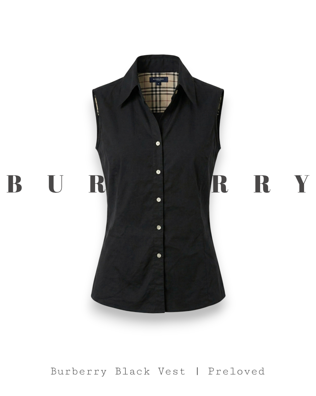 Burberry Black Vest | Preloved