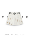 Celine pleated white skirt | Preloved