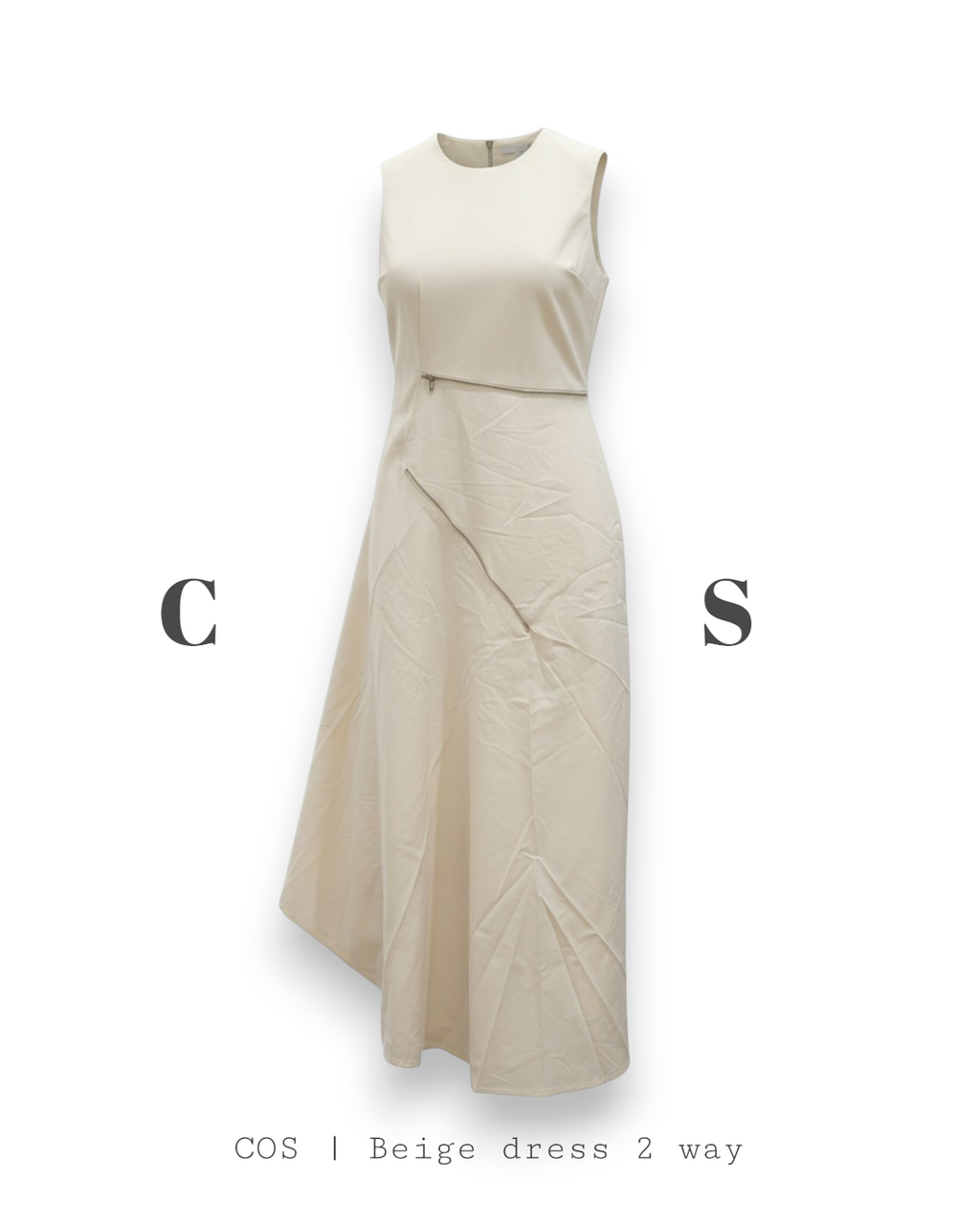 COS Beige Dress 2 way | Outlet