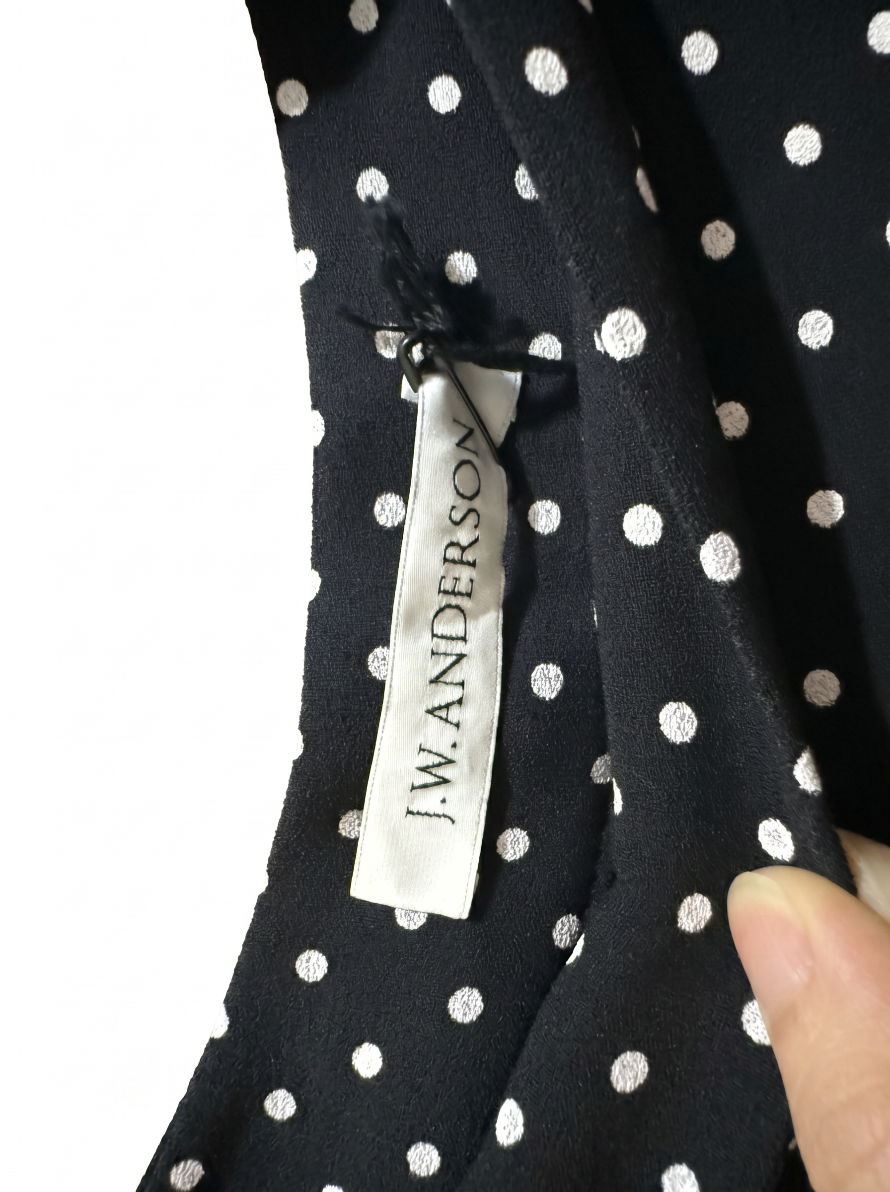 JW Anderson Polka Dot Fishtail Skirt – Navy & Cream, EU 36 | Brand New