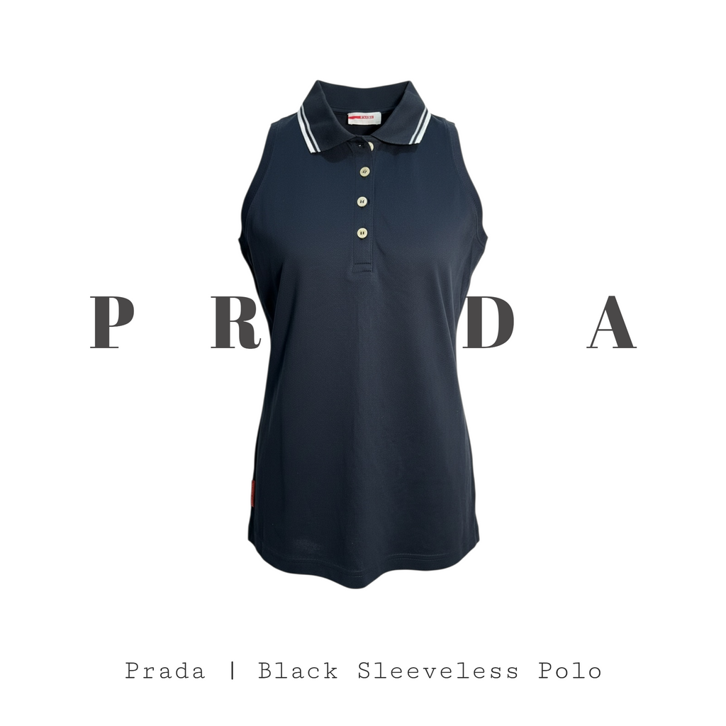 Prada Black Sleevless Polo | Pre-loved
