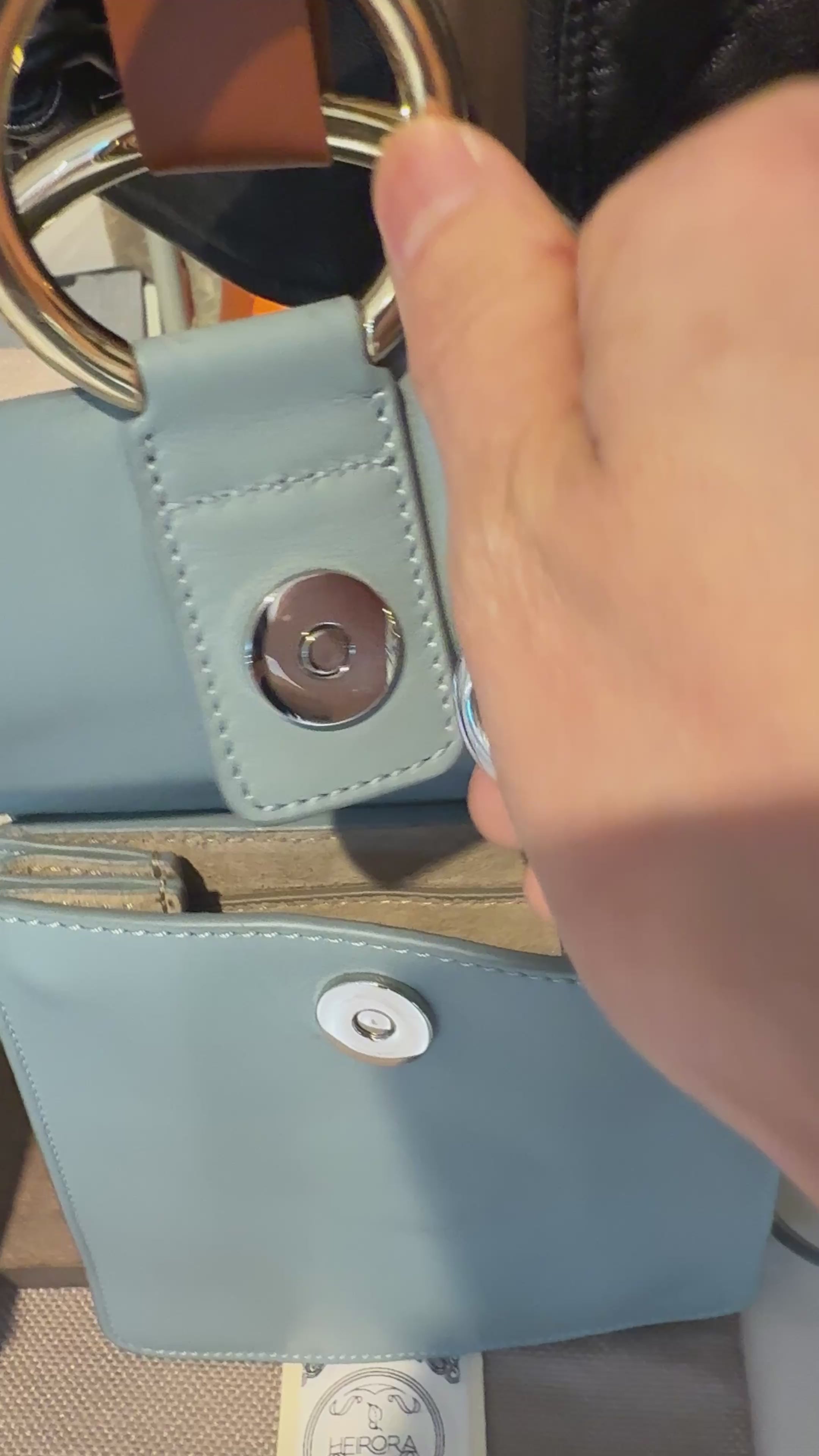 Chloé Faye Small Bracelet Bag in Mint Blue | Preloved designer bag
