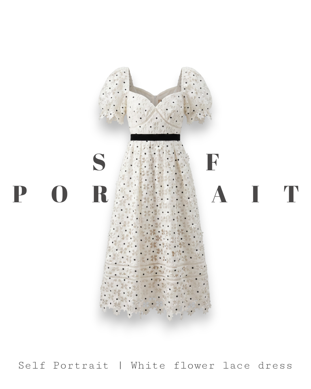 Self portrait white flower lace dress | Outlet