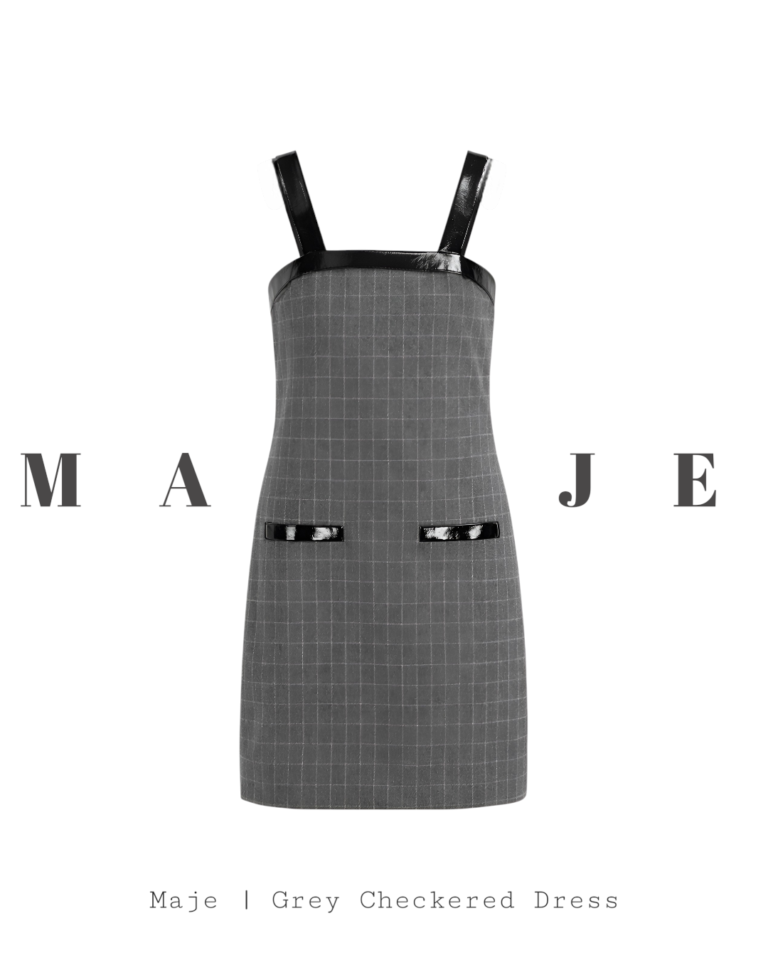 Maje grey checkered dress | Preloved